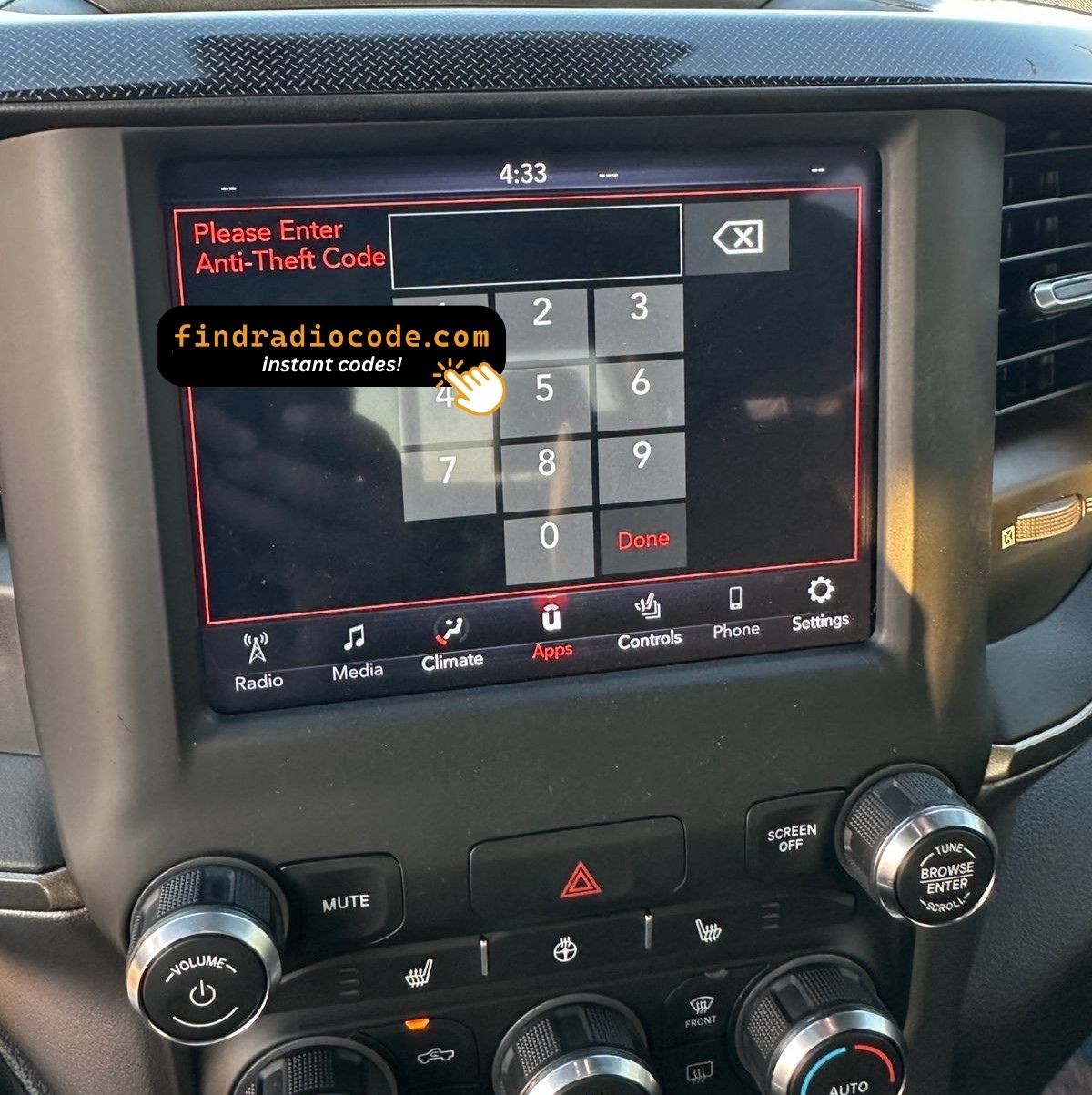 Chrysler Uconnect 8.4 UJM VP2_8.4 Delphi
 4 digit unlock code for this radio